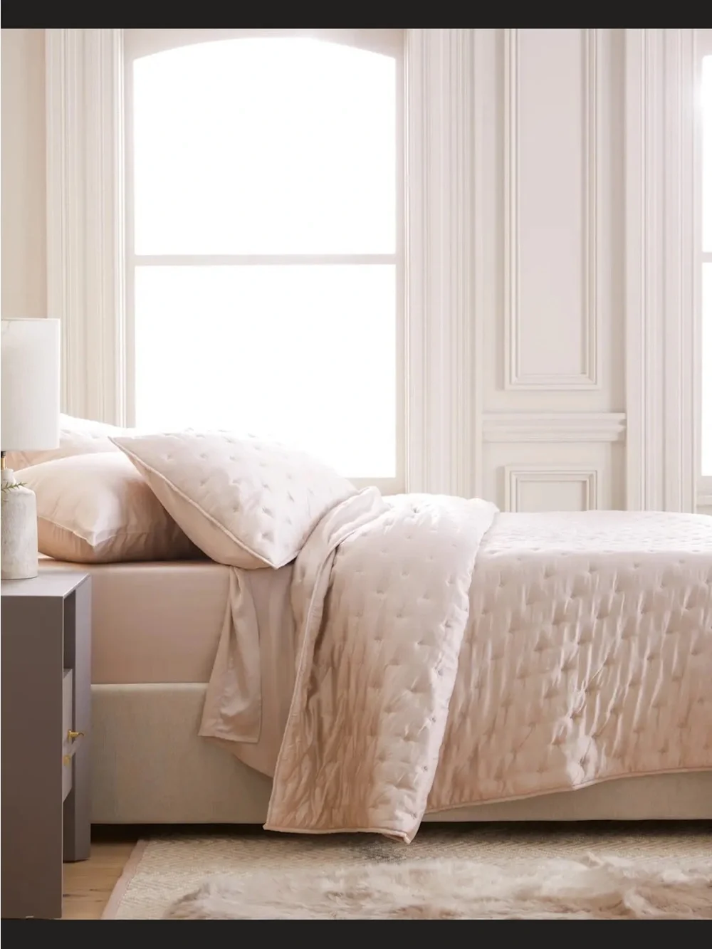 Quince Blush Pink Quilted Comforter